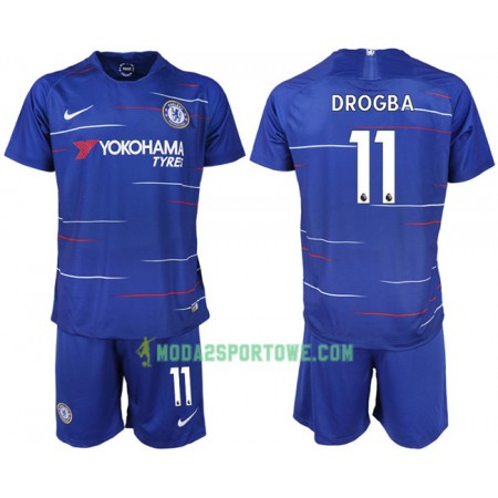 Koszulka Chelsea DROGBA 11 Dziecięcy Domowe Stroje Piłkarskie 2018/19 Krótki Rękaw